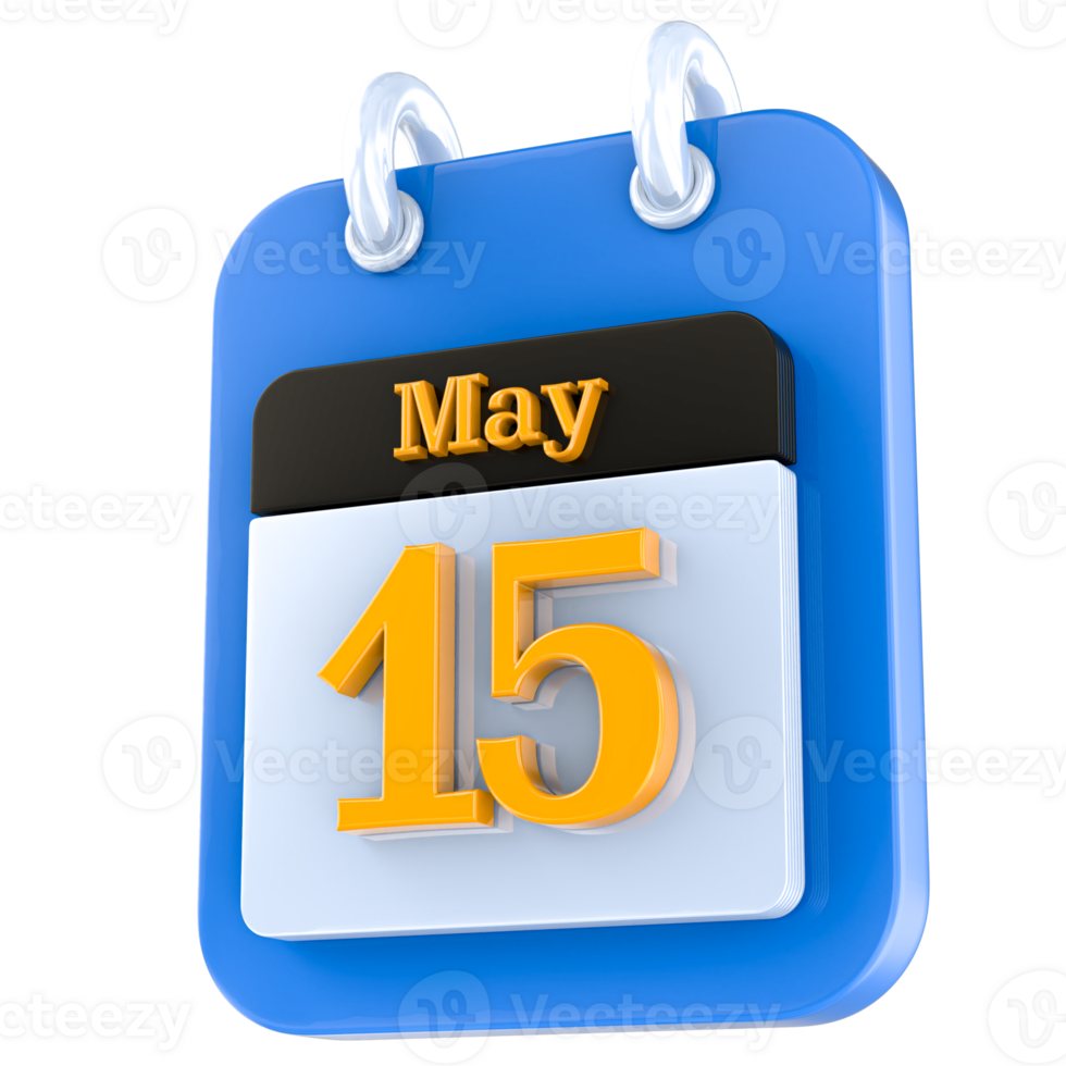 icon calendar 3D Rendering png