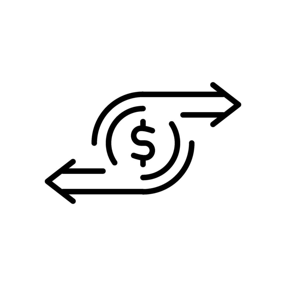 cash flow vector icon in line style