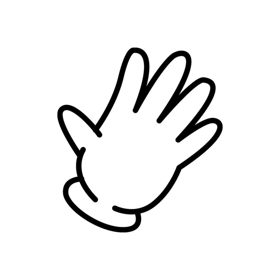 caucho guante icono vector en línea estilo