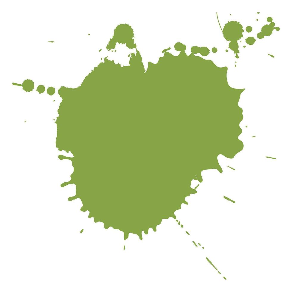 soft green ink splash brush drop vector