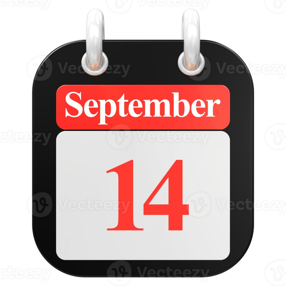 3d hacer de ui icono septiembre día 14 png