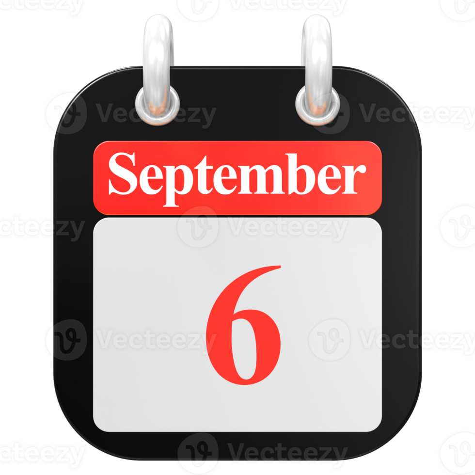 3D Render Of UI Icon September Day 6 png