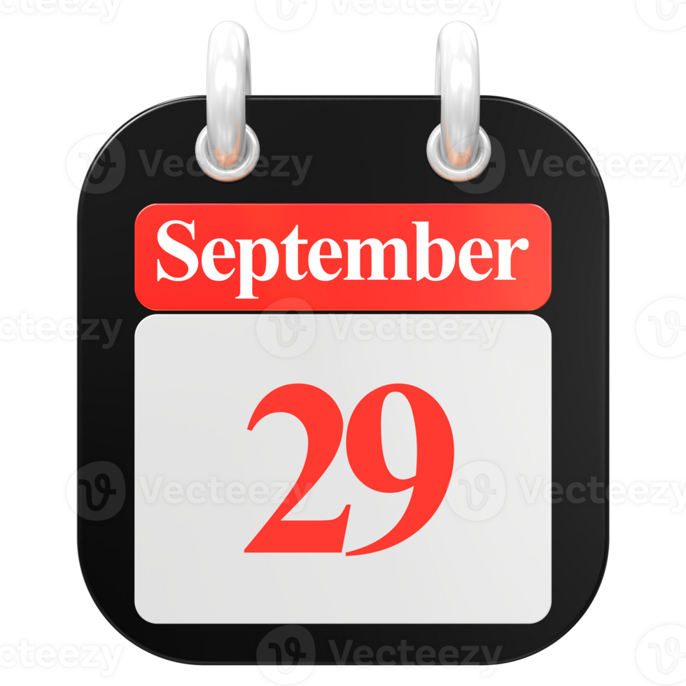 3D Render Of UI Icon September Day 29 png