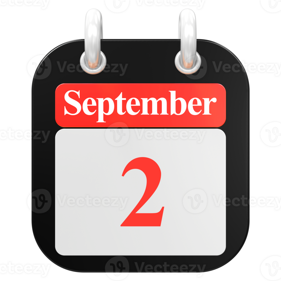 3D Render Of UI Icon September Day 2 png