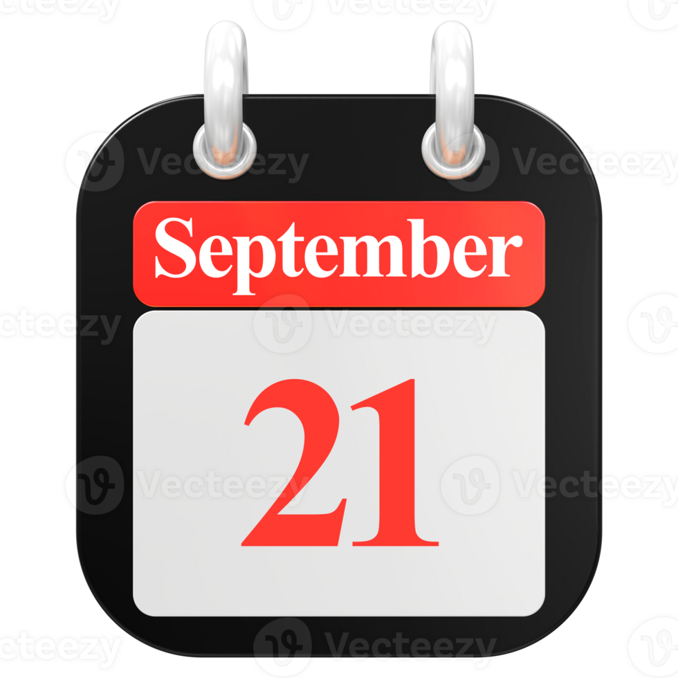 3D Render Of UI Icon September Day 21 png