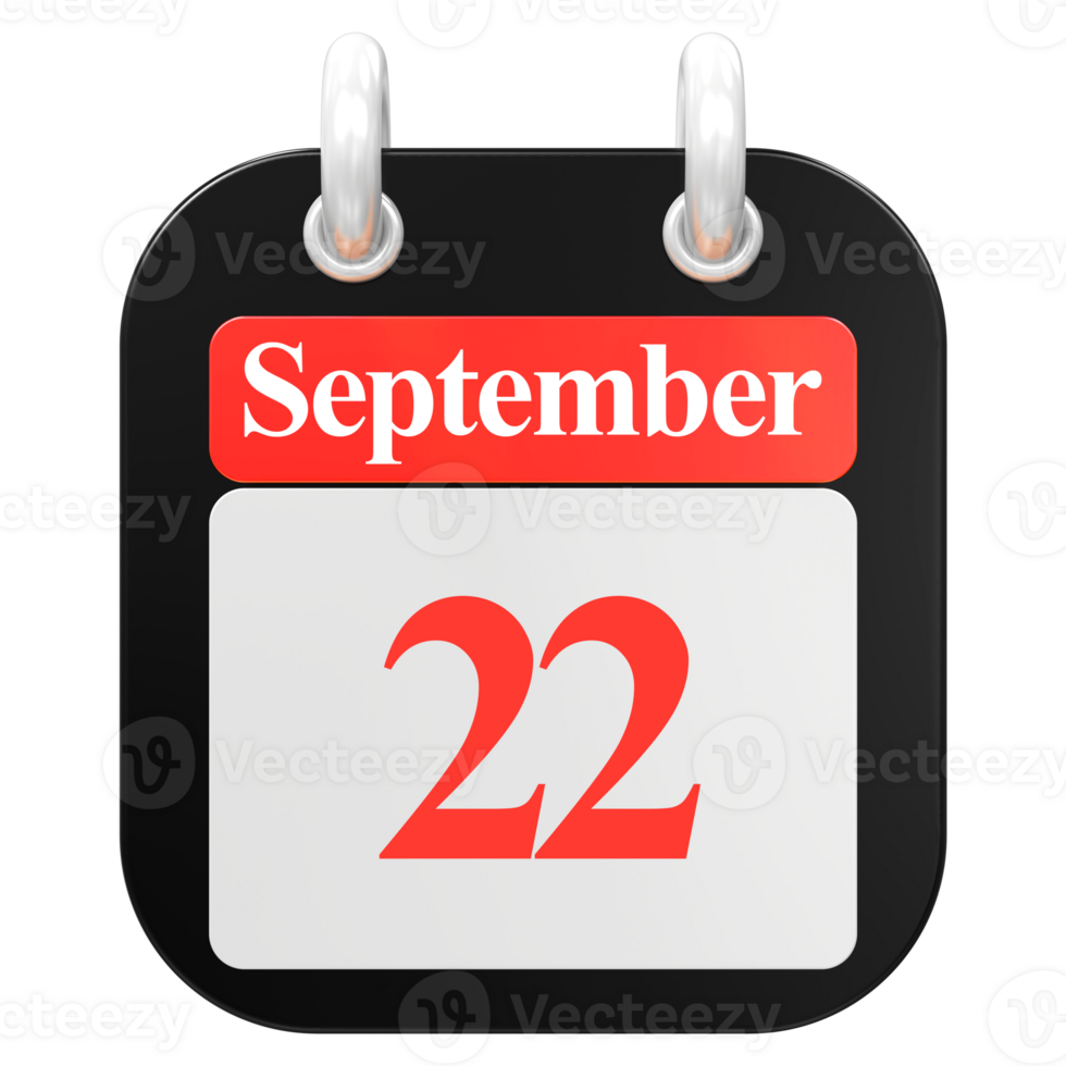 3D Render Of UI Icon September Day 22 png