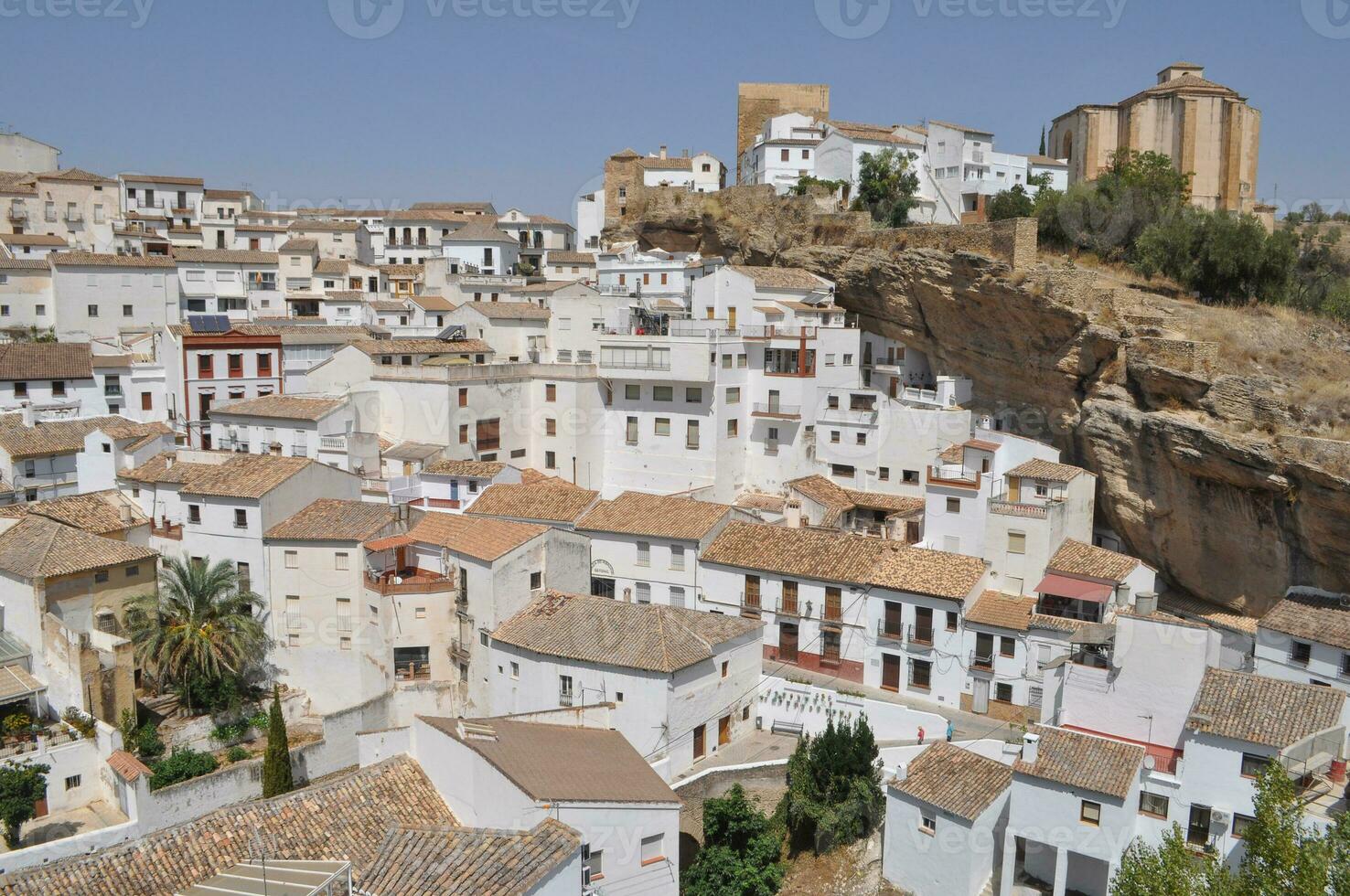 View of the city of Setenil De Las Bodegas photo