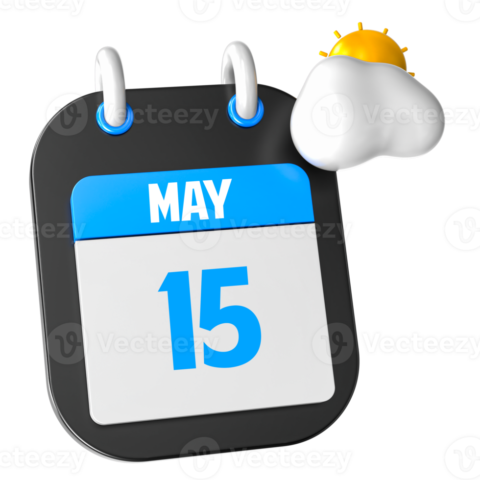 Sunny Weather 3D Illustration May Of Day 15 png