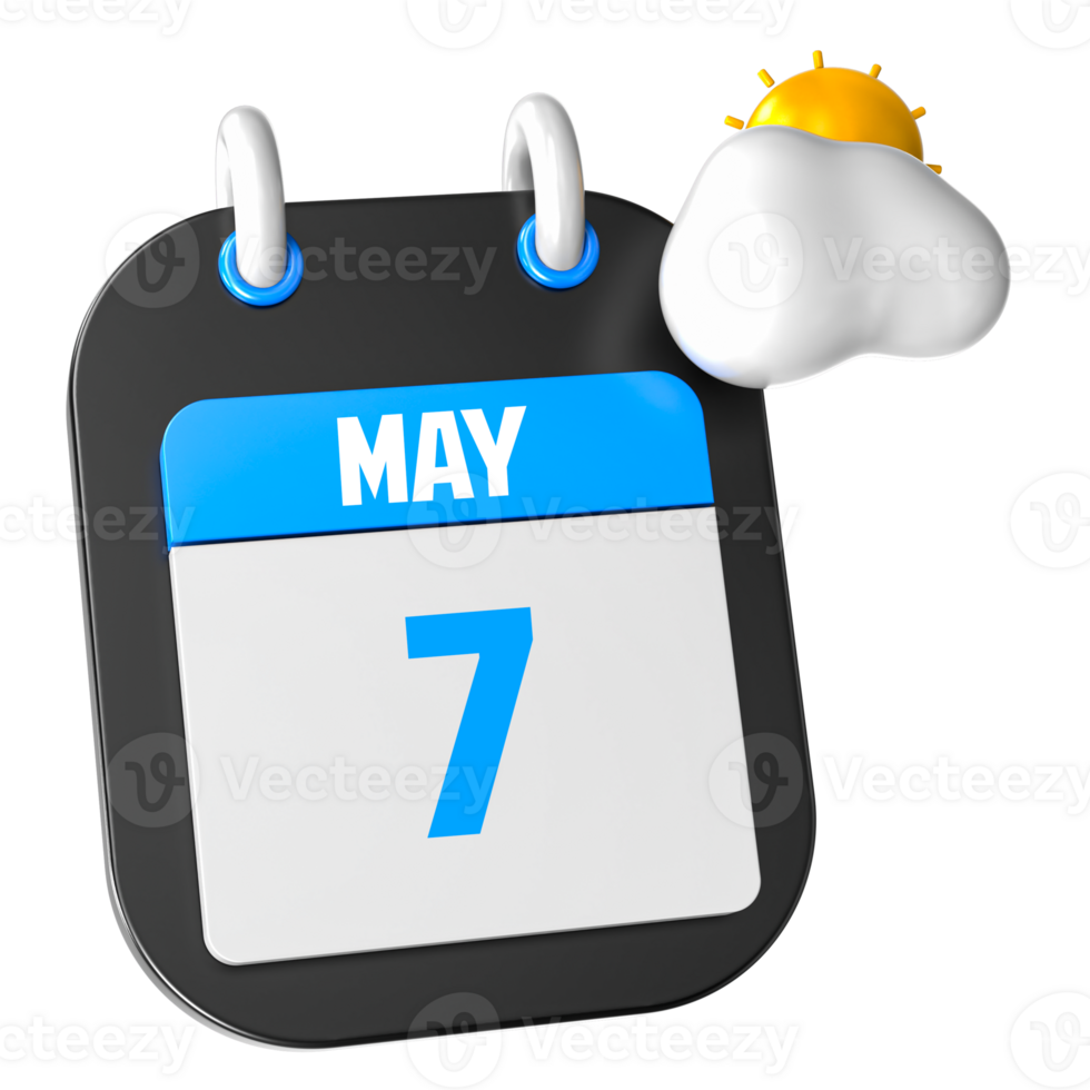 Sunny Weather 3D Illustration May Of Day 7 png