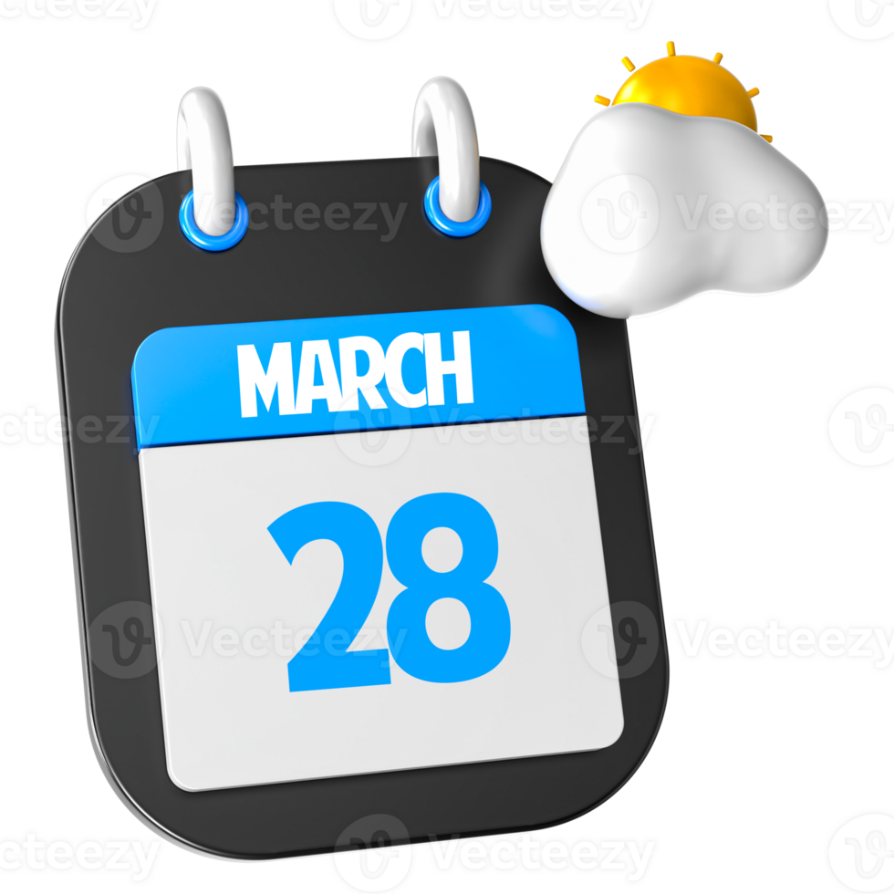 Sunny Weather 3D Illustration March Of Day 28 png