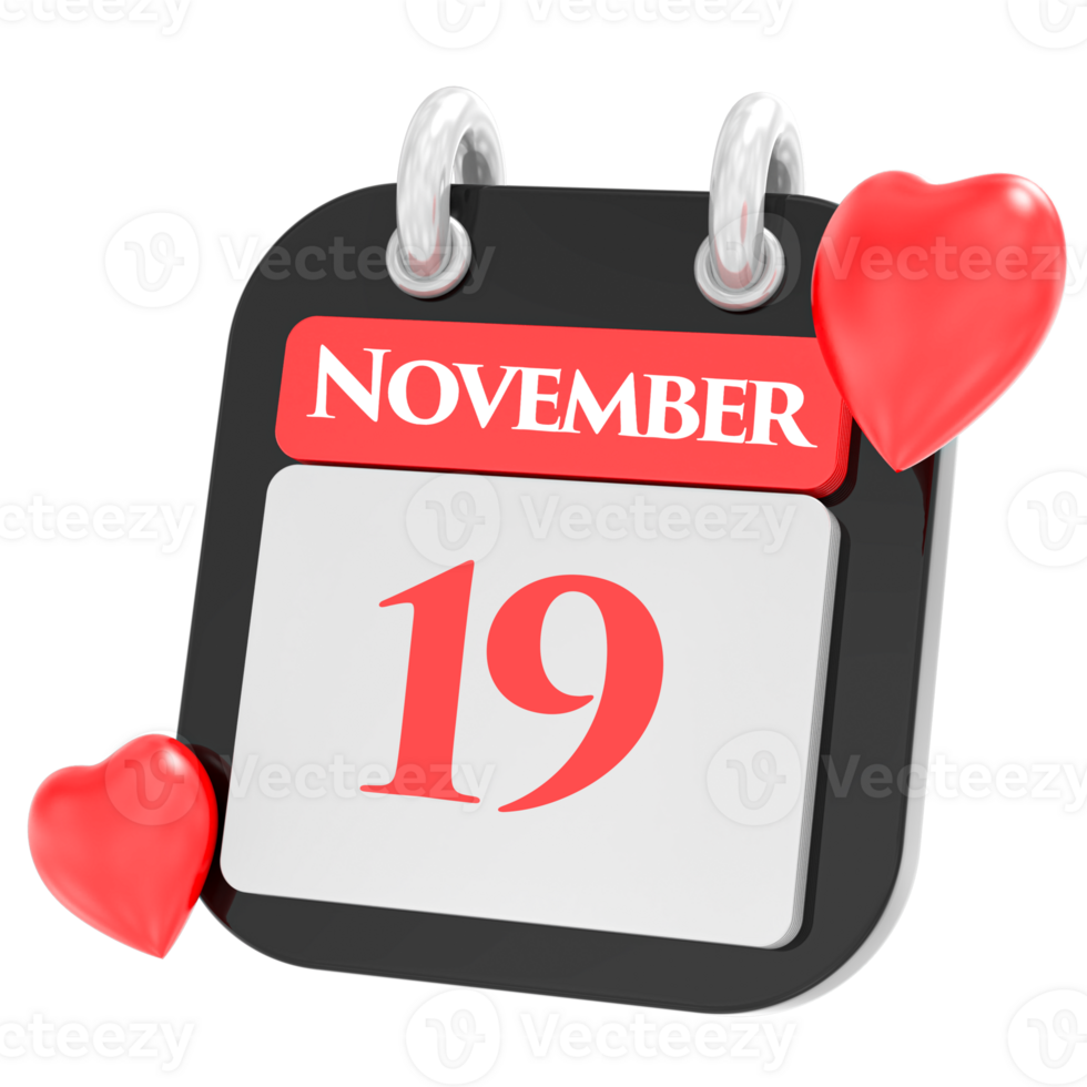 November with heart month day 19 png