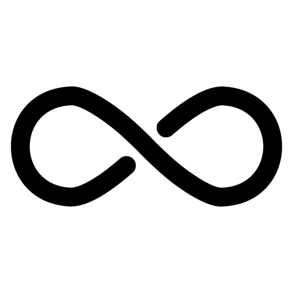 infinity glyph icon vector