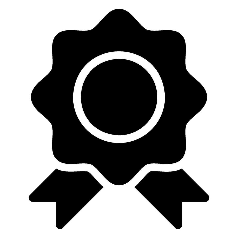 medal glyph icon vector