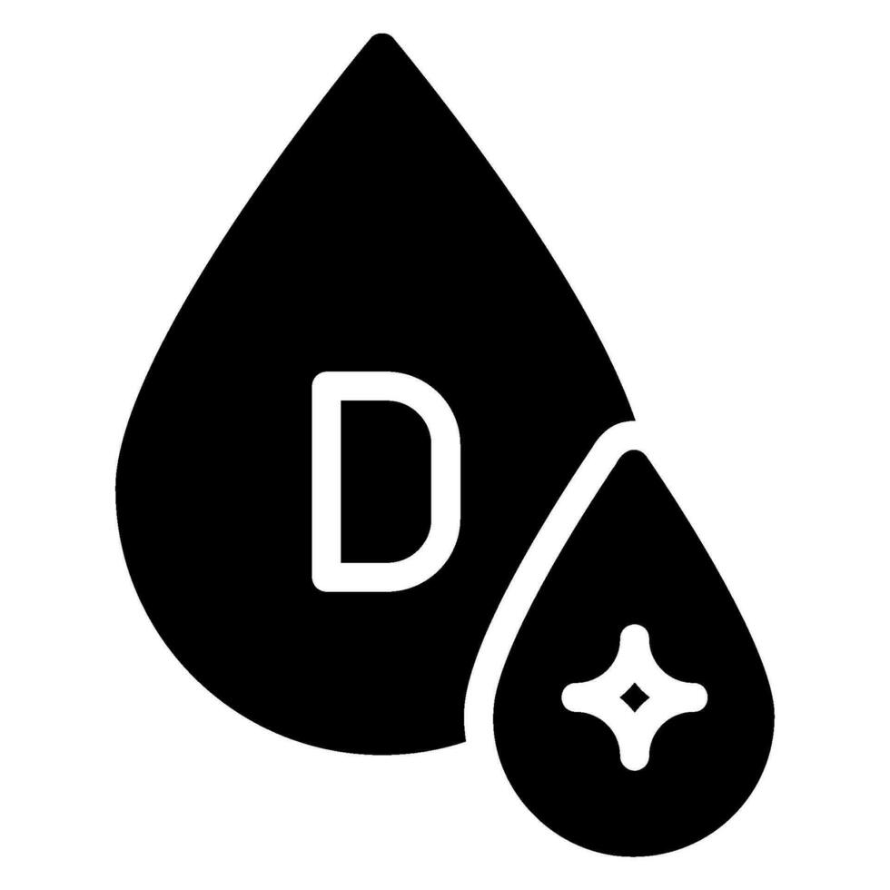 Vitamin d glyph icon vector