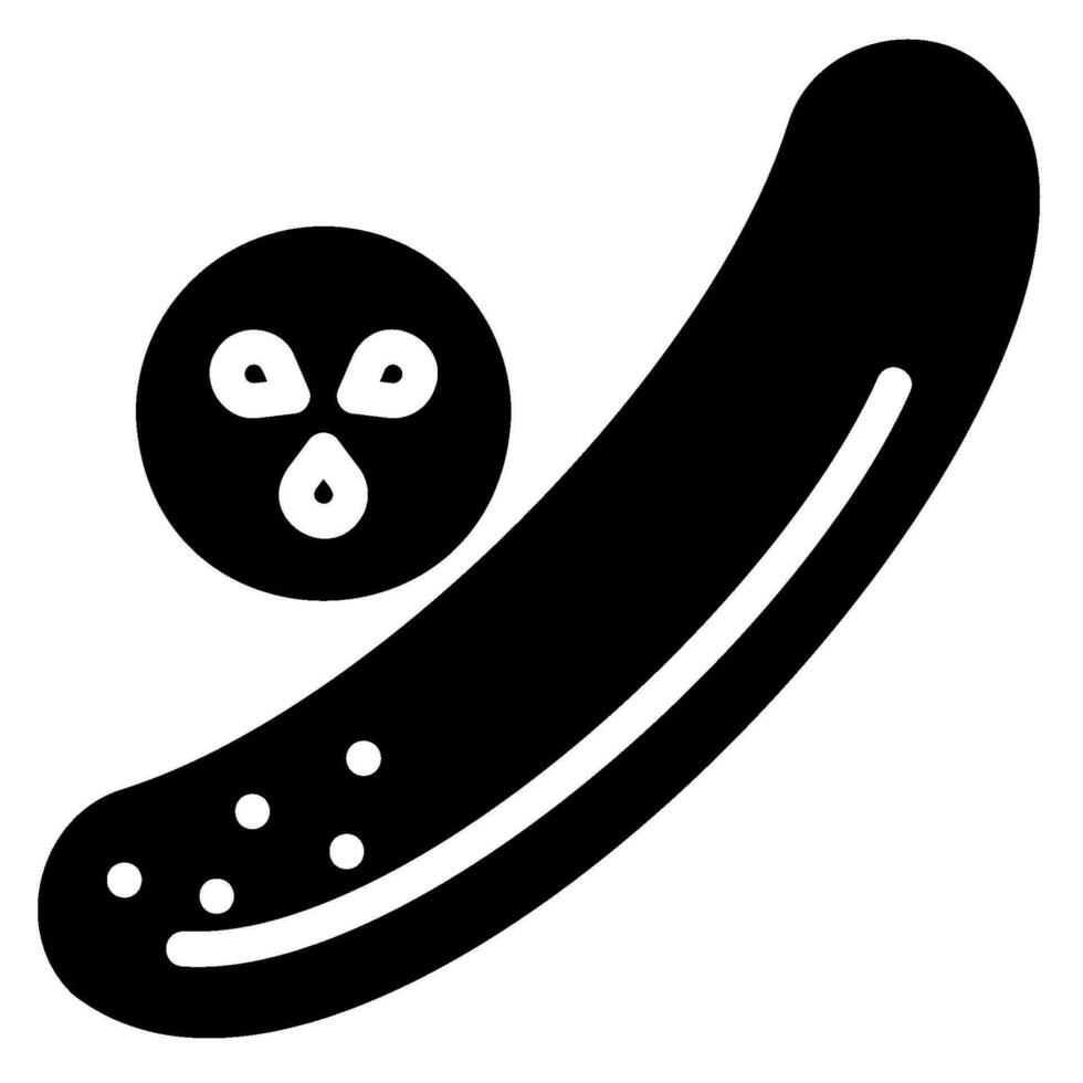 cucumber glyph icon vector