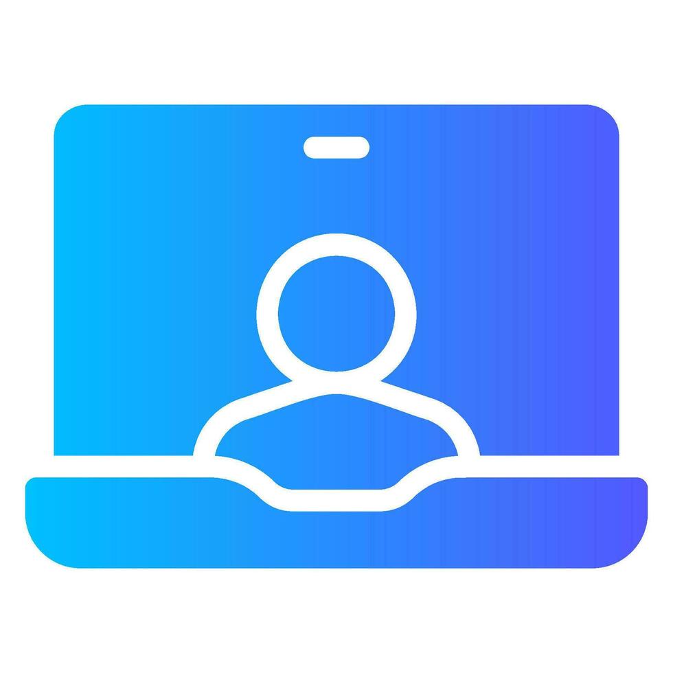 video conference gradient icon vector