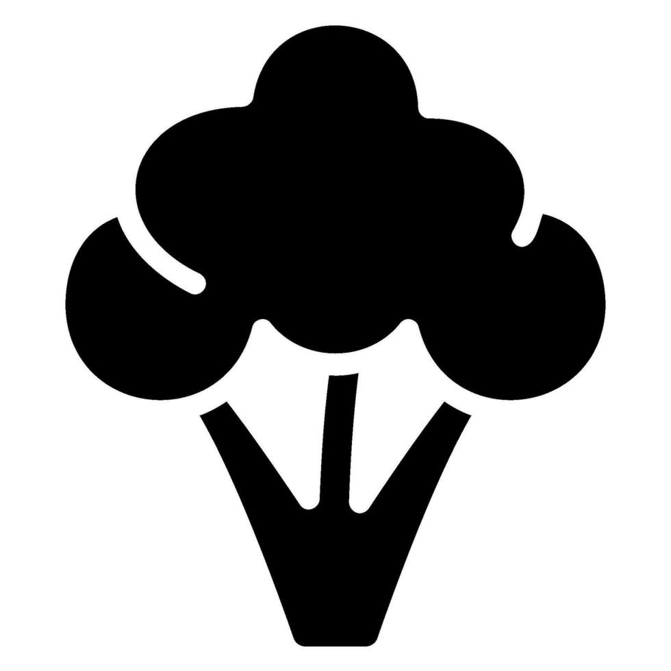broccoli glyph icon vector