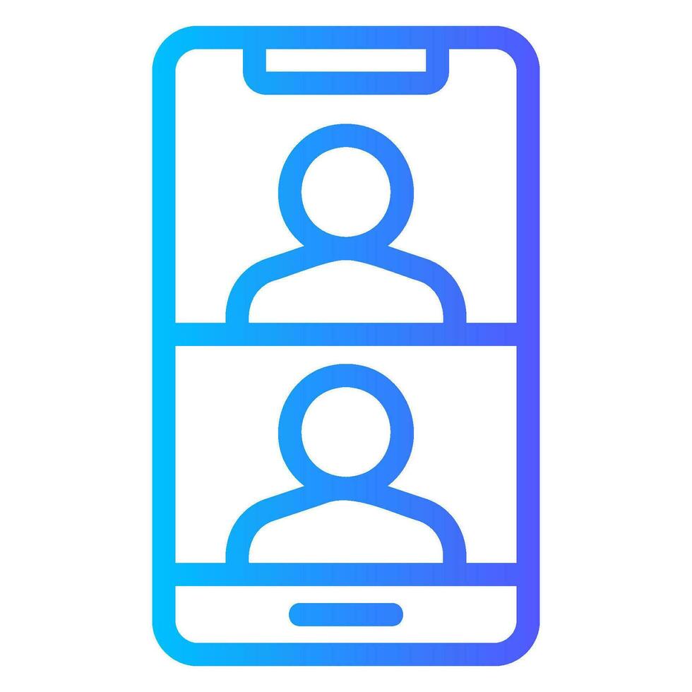 video conference gradient icon vector