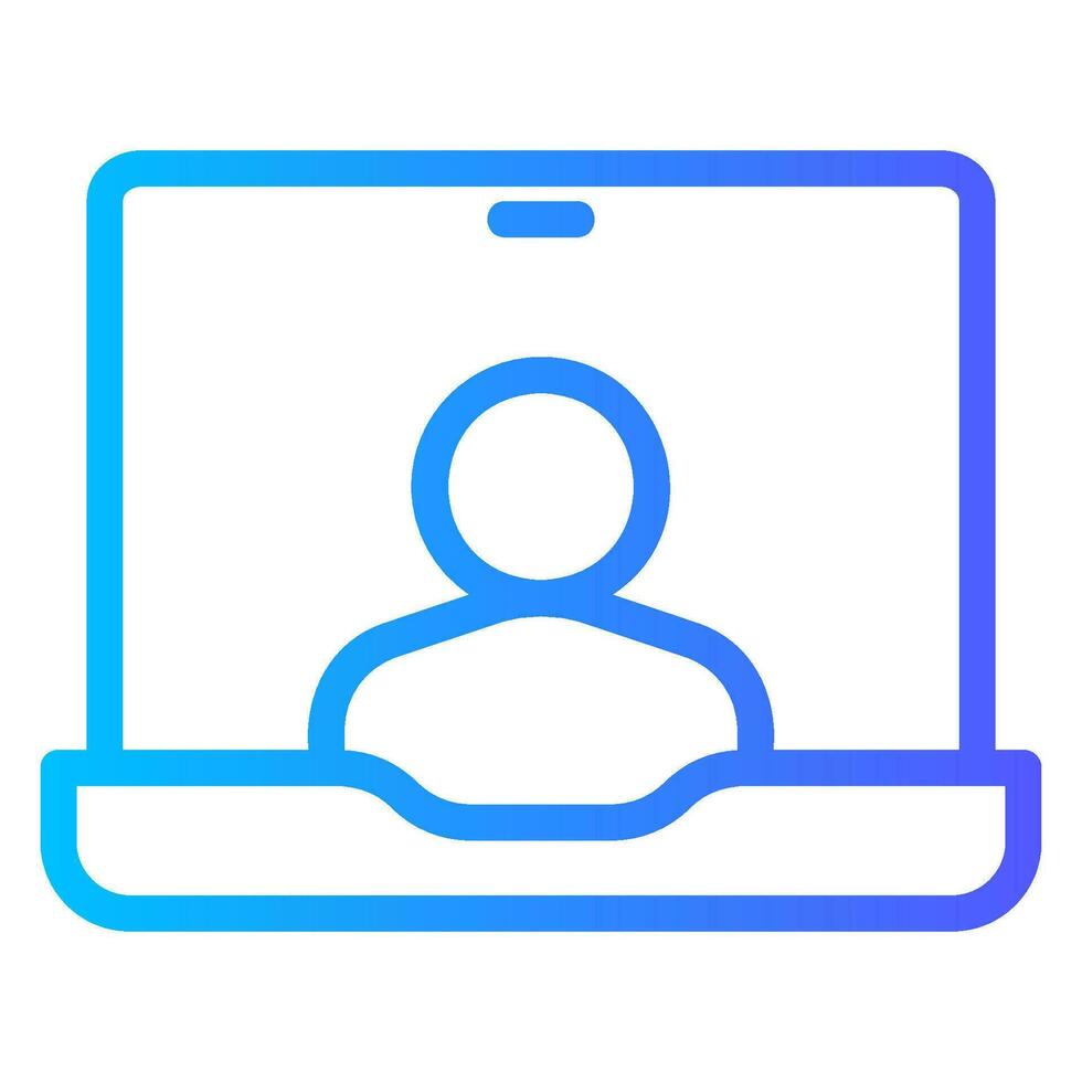 video conference gradient icon vector