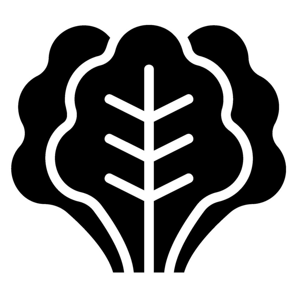 kale glyph icon vector
