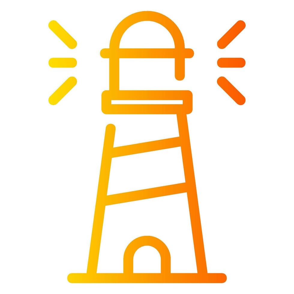 lighthouse gradient icon vector