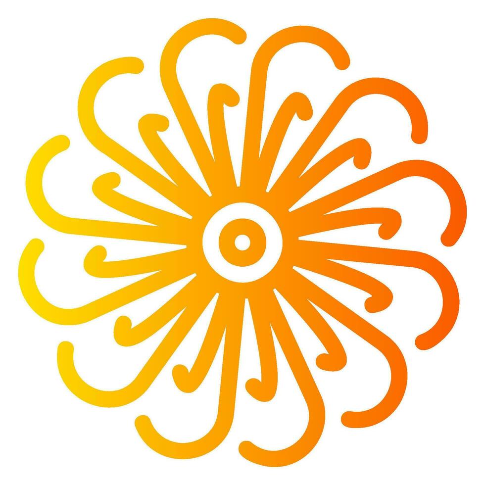 flower gradient icon vector