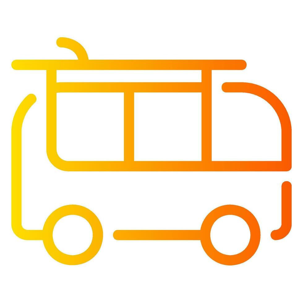 surf van gradient icon vector