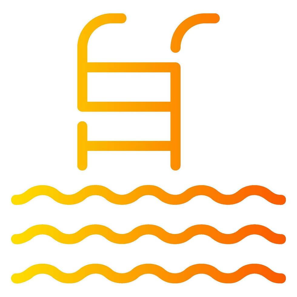 swimming pool gradient icon vector