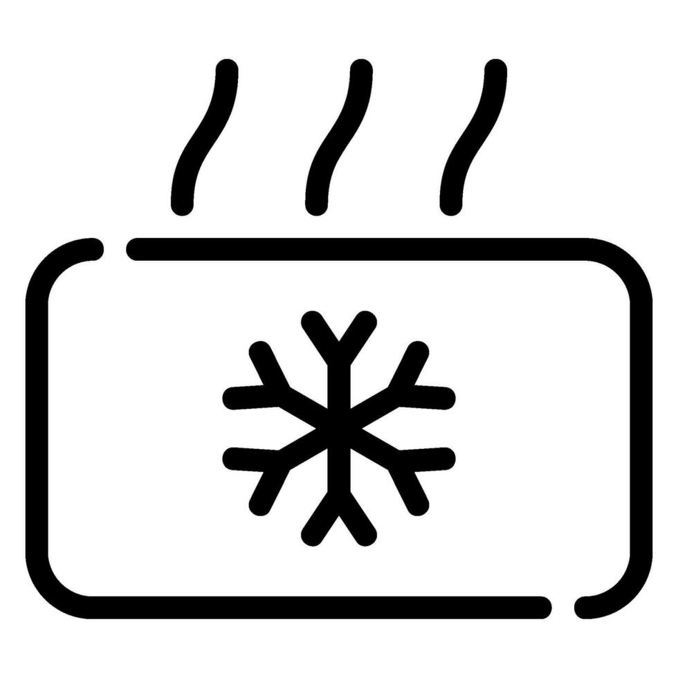 cold line icon vector