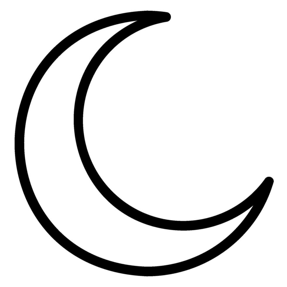 moon line icon vector