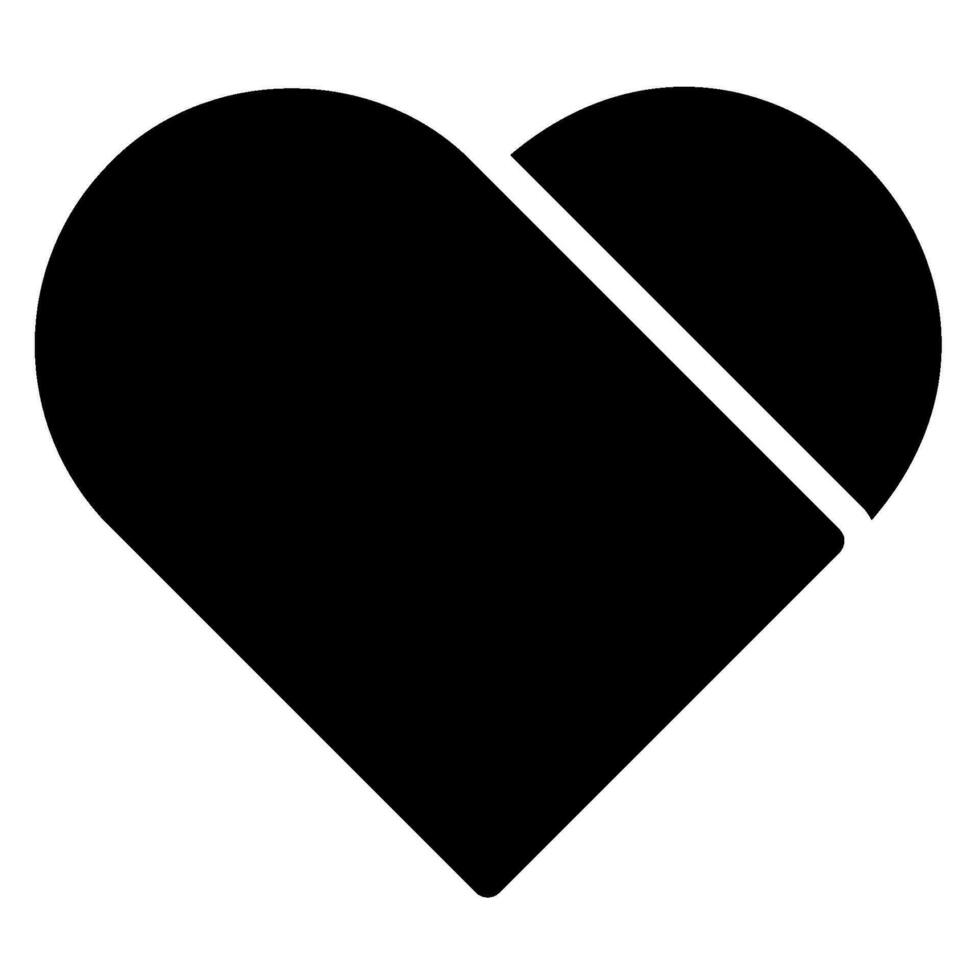 heart glyph icon vector