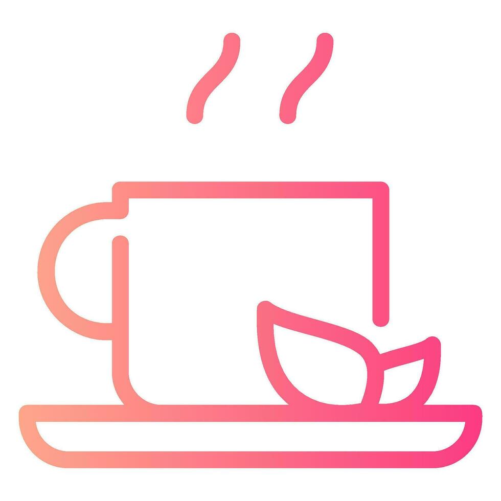 tea gradient icon vector