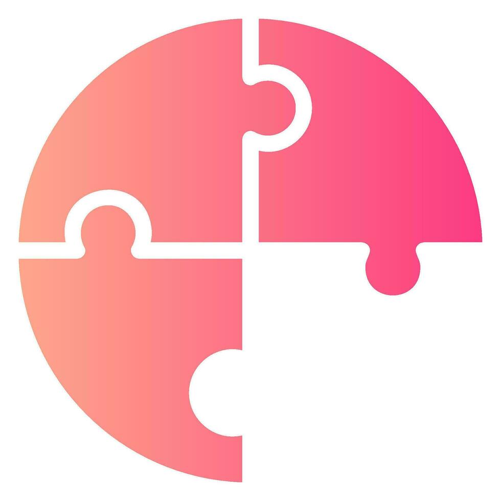 puzzle gradient icon vector