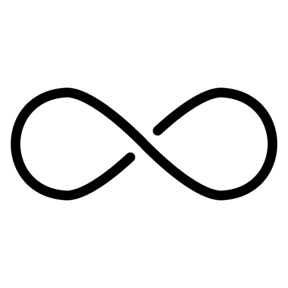 infinity line icon vector