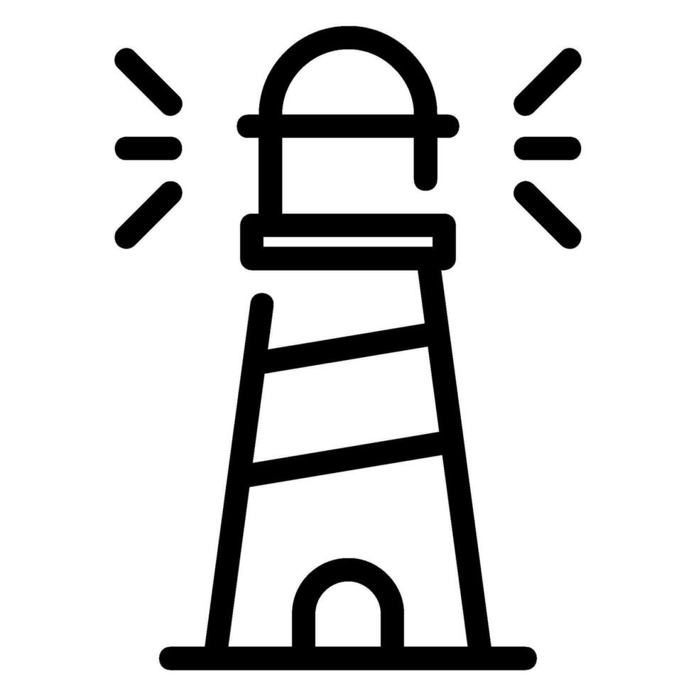 lighthouse line icon vector