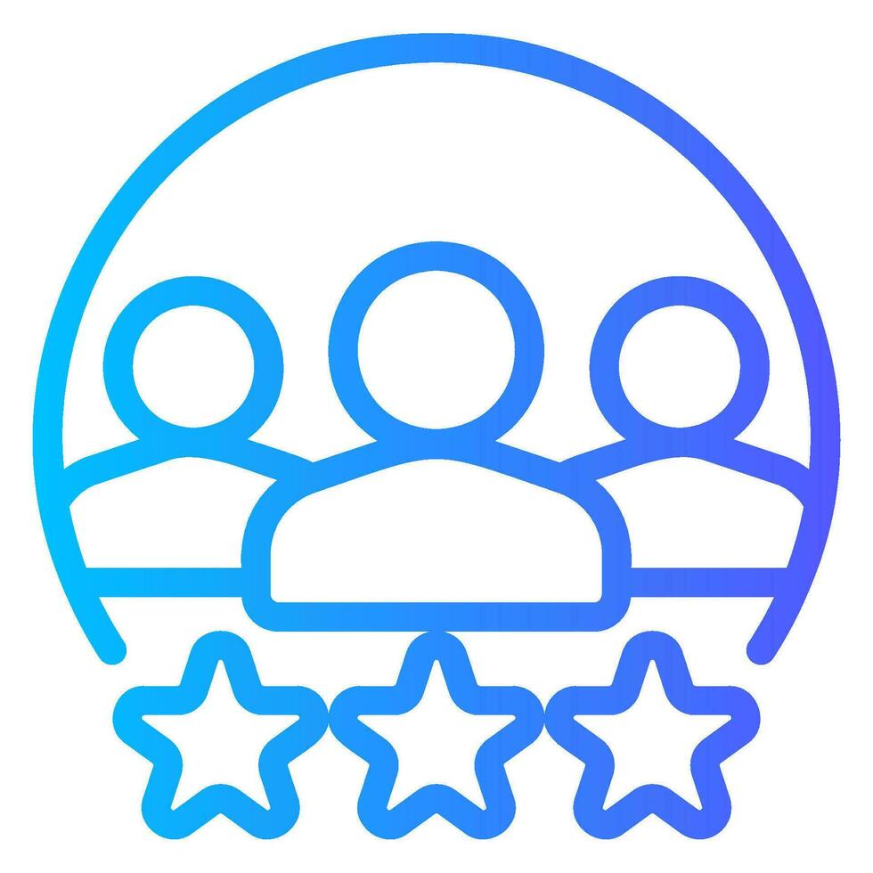 best customer experience gradient icon vector