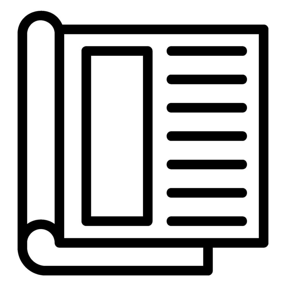 magazine line icon vector