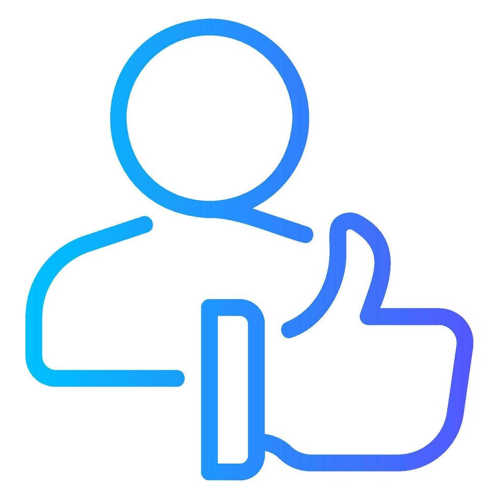 best customer experience gradient icon vector