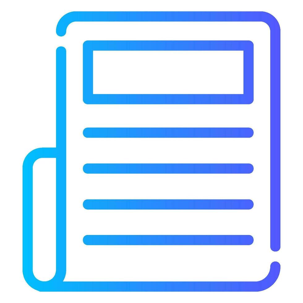 newspaper gradient icon vector