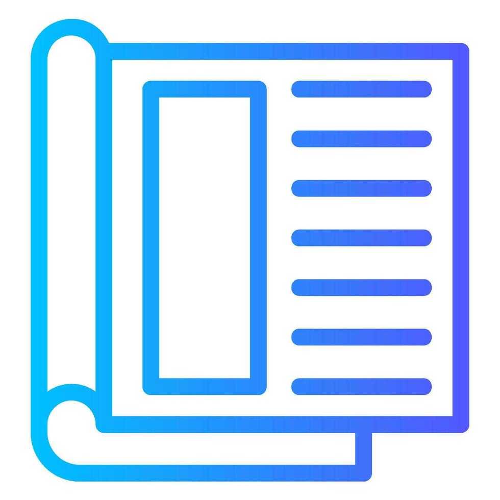 magazine gradient icon vector