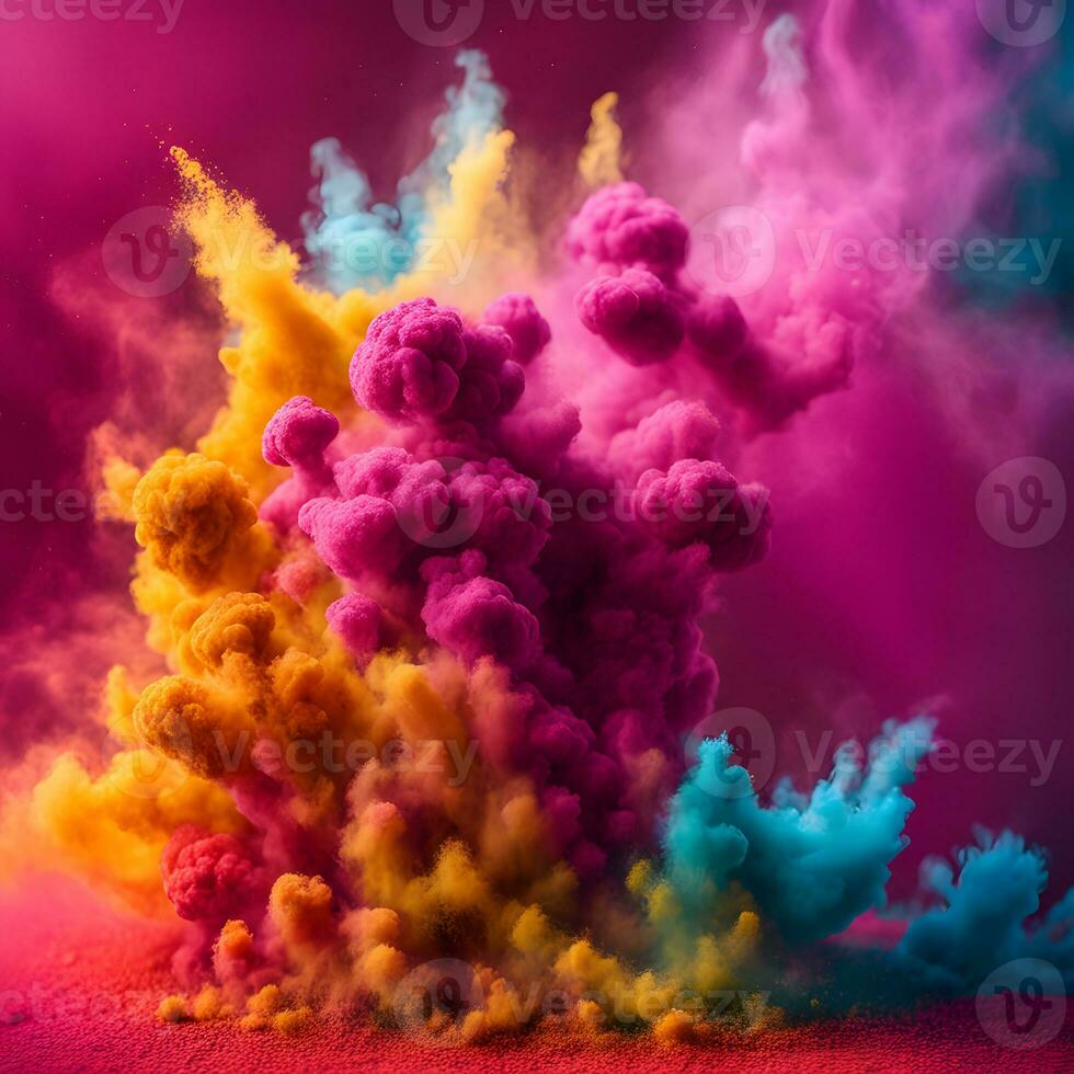 increíble explosión de colores pintar Arte. generativo ai foto