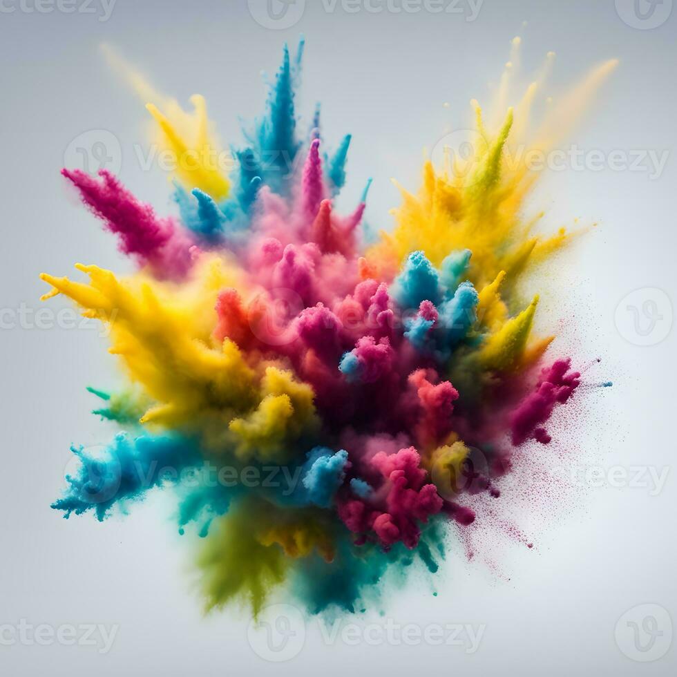 Breathtaking   lovely powder explosion art. Generative AI photo
