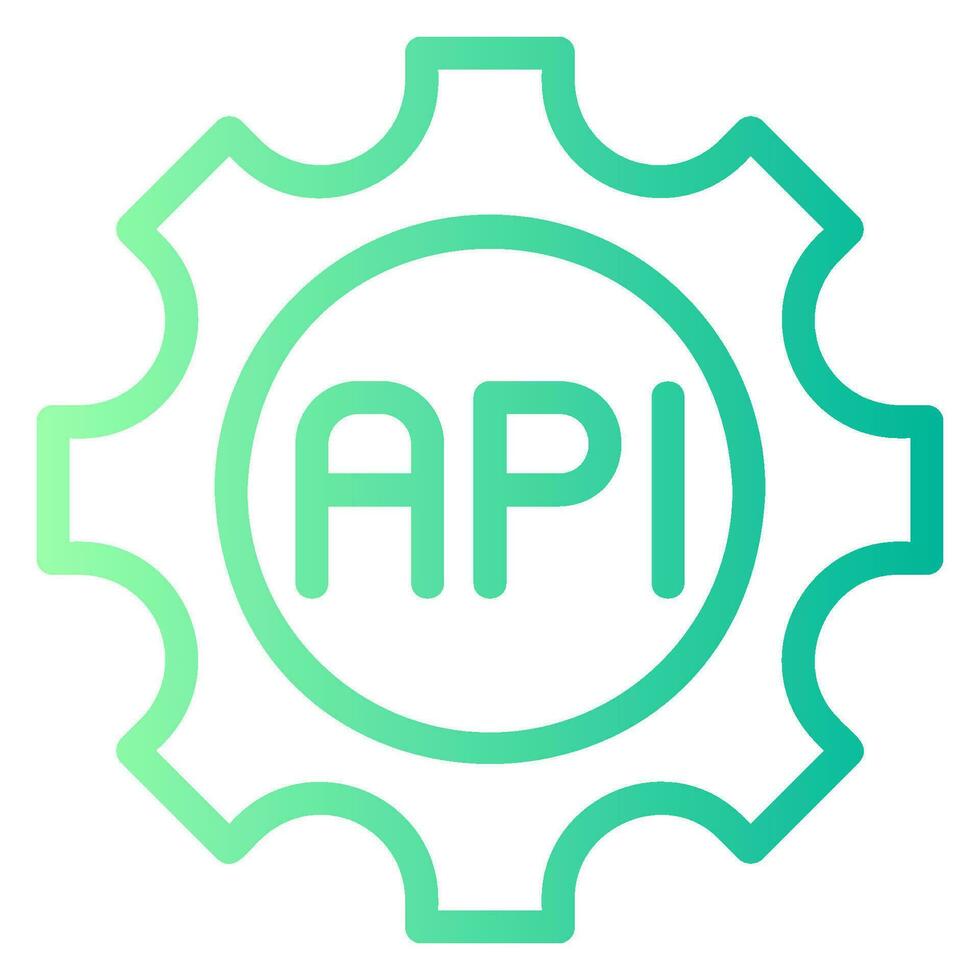 api gradient icon vector