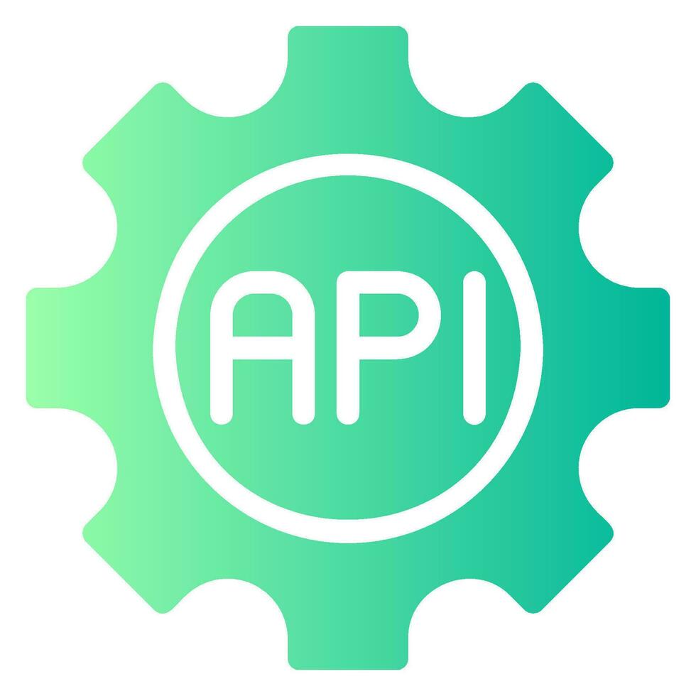 api gradient icon vector