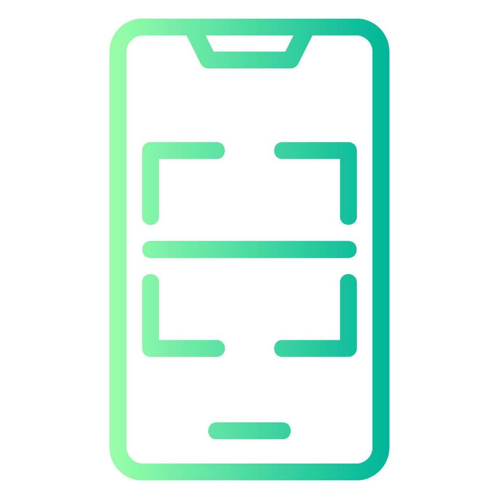 qr scan gradient icon vector