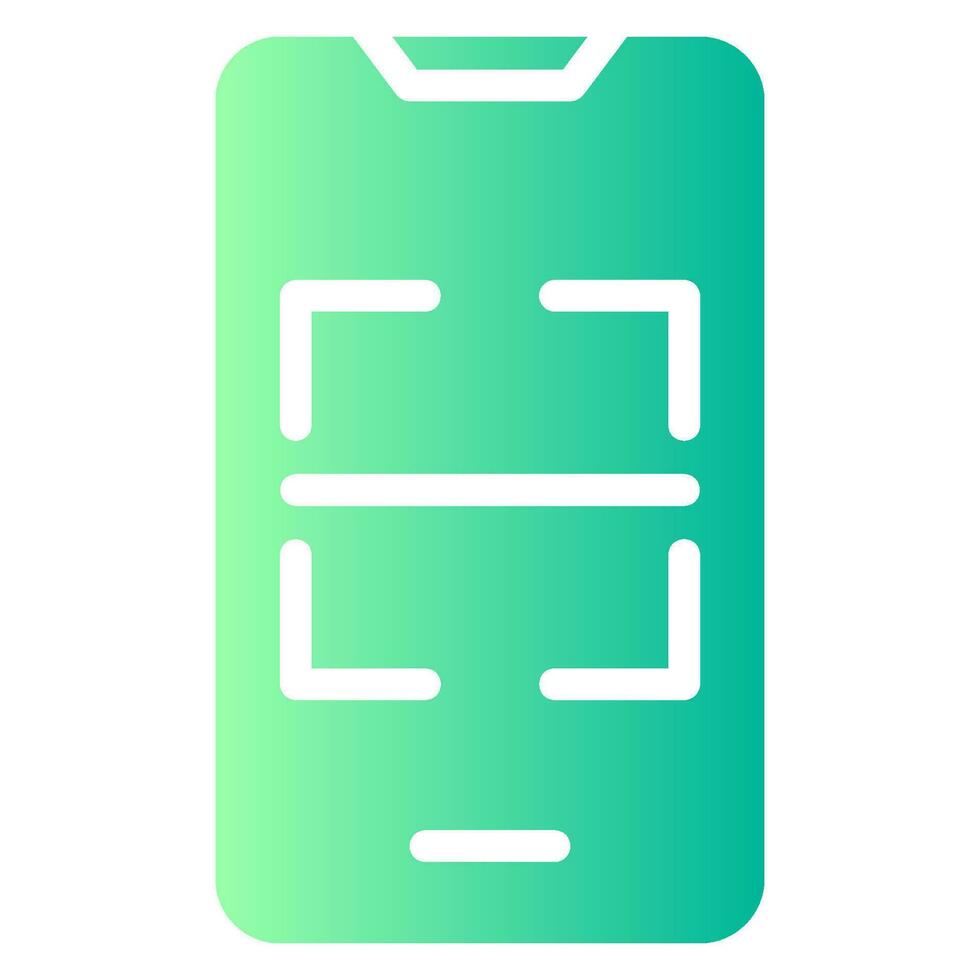qr scan gradient icon vector