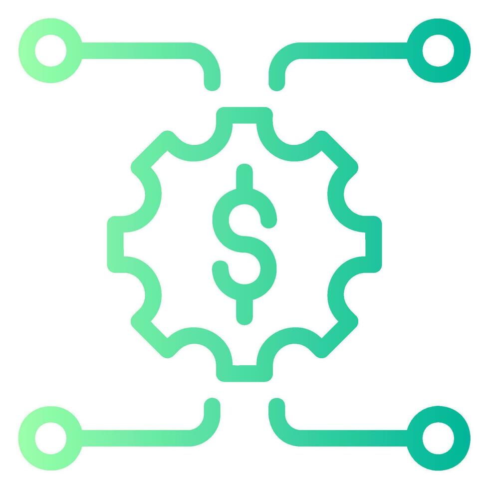 fintech gradient icon vector