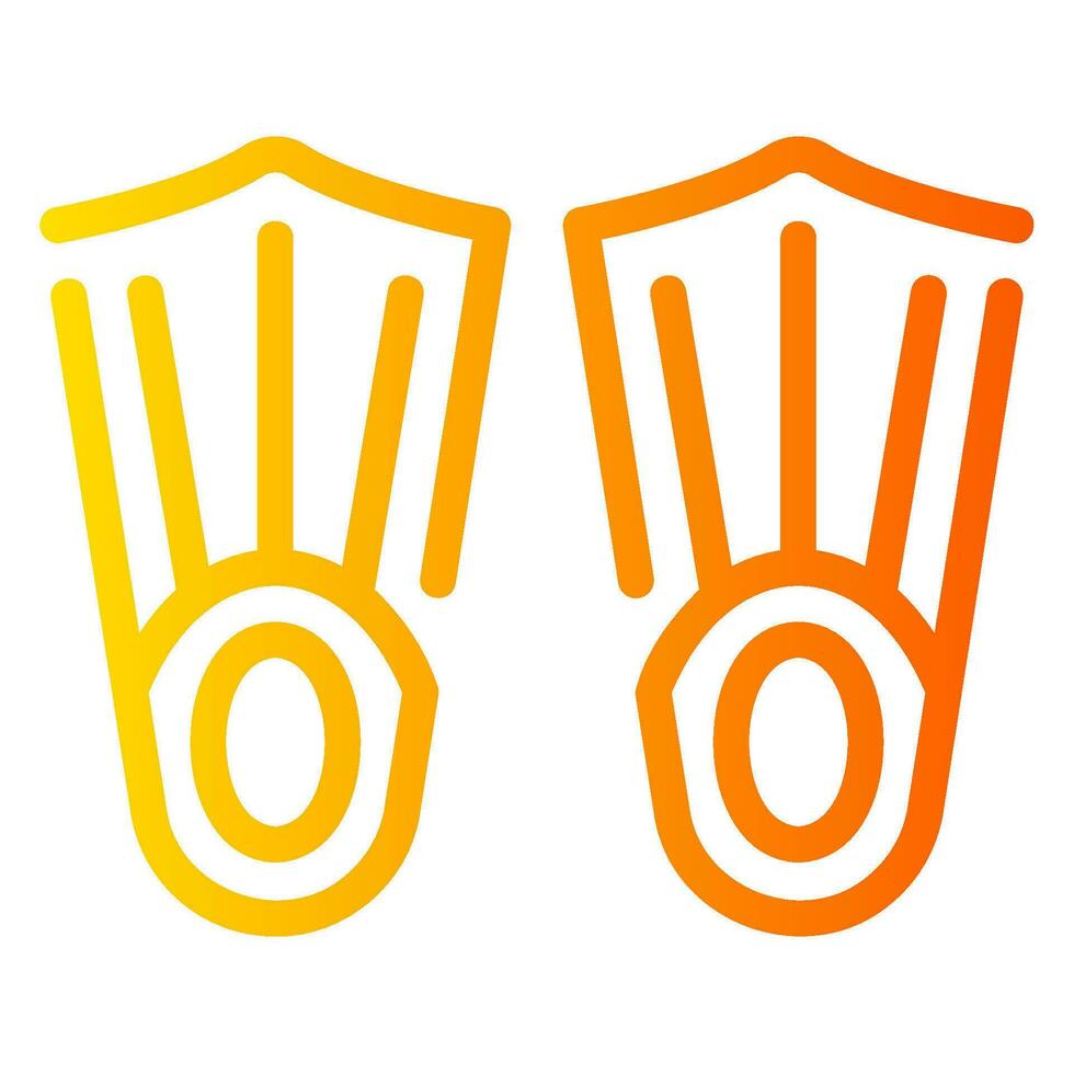 fins gradient icon vector