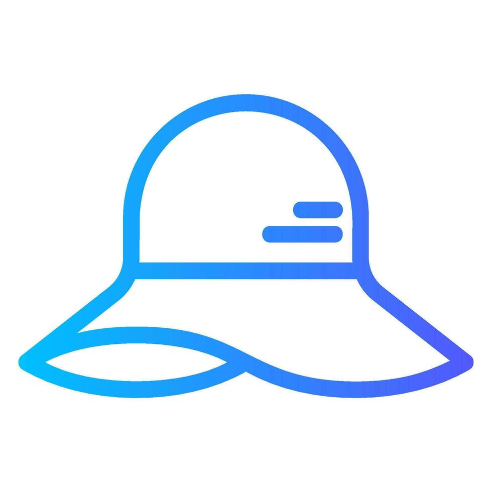 pamela hat gradient icon vector