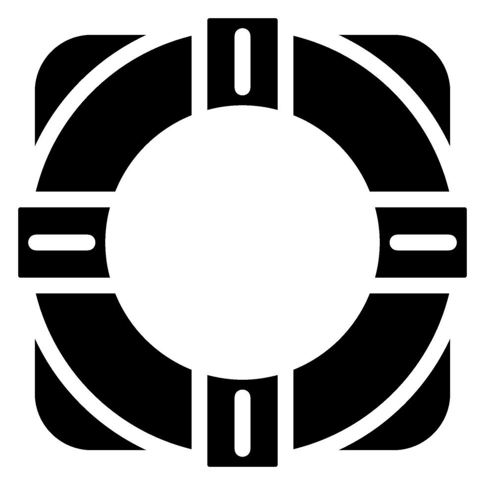 lifebuoy glyph icon vector